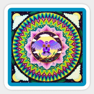 Magical Owl Mandala Sticker